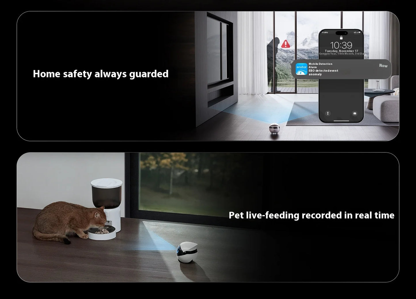 Enabot Air 2 Plus Smart Camera | Stay Connected with Pets & Loved Ones in Real Time