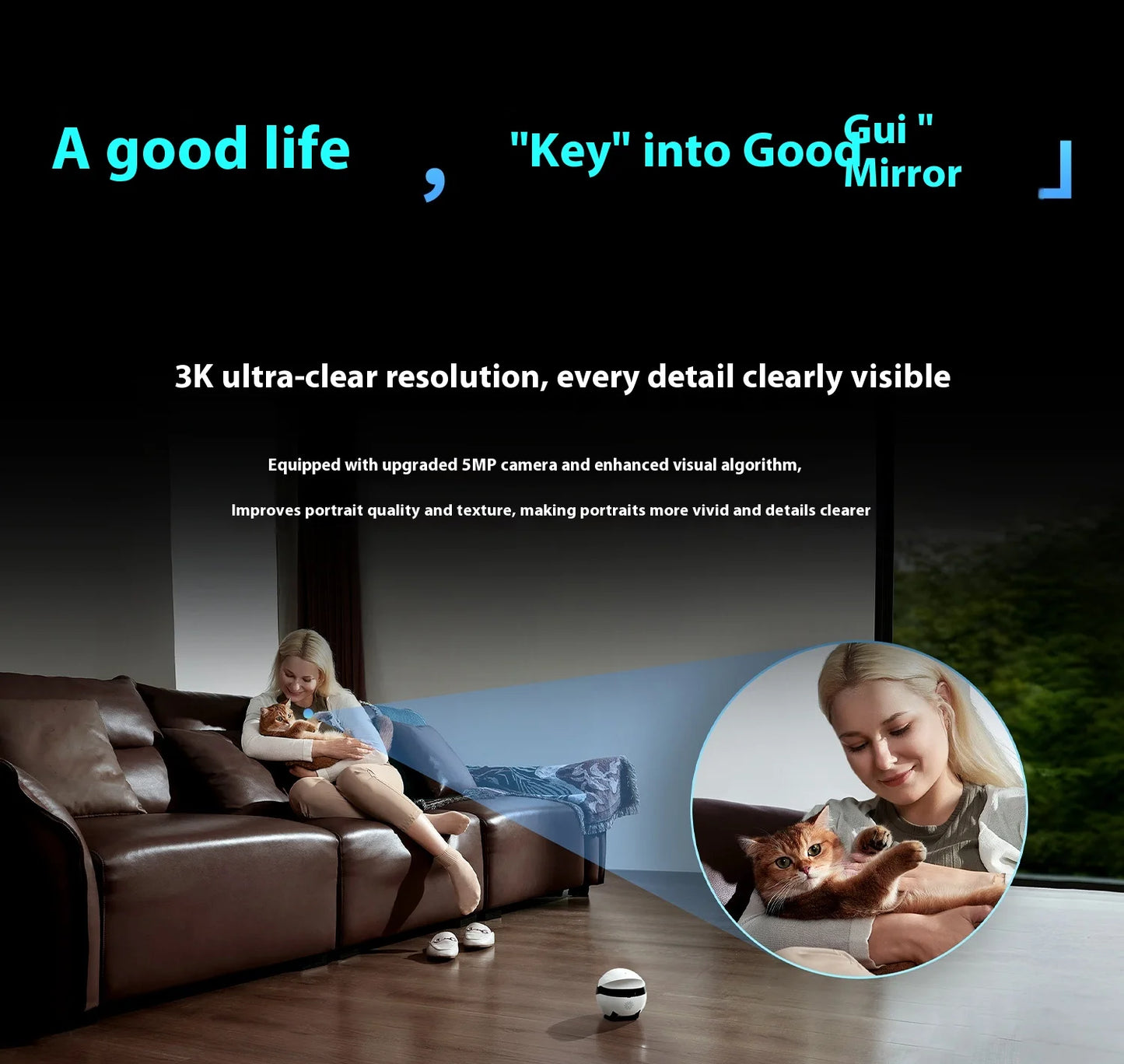 Enabot Air 2 Plus Smart Camera | Stay Connected with Pets & Loved Ones in Real Time