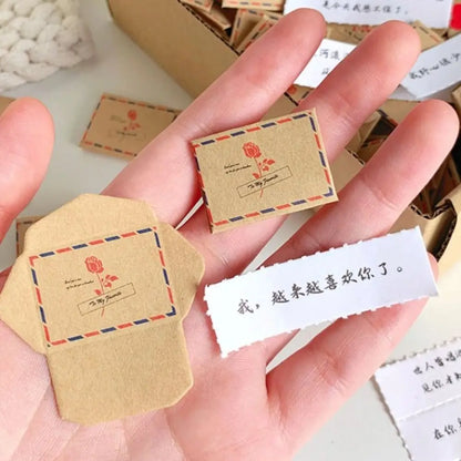 100 Promises/Blessings/To Do Lists Mini Love Letter Set Selfmade Handmade Love Message Paper Handcrafts DIY Surprise Gifts