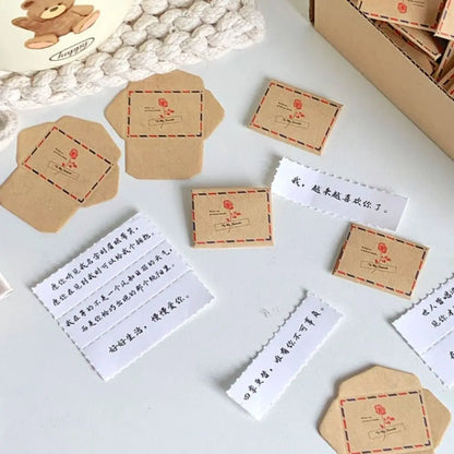 100 Promises/Blessings/To Do Lists Mini Love Letter Set Selfmade Handmade Love Message Paper Handcrafts DIY Surprise Gifts