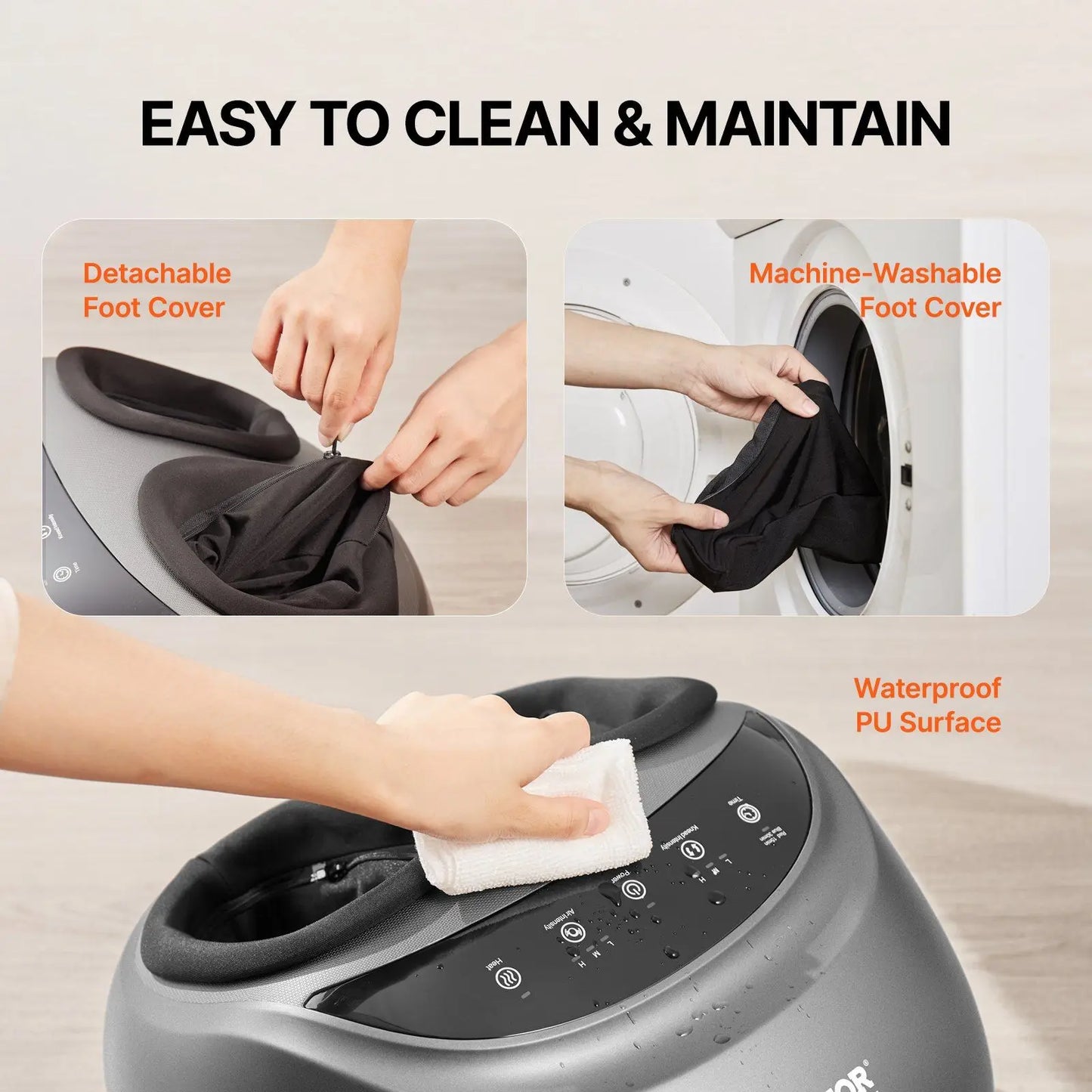 Shiatsu Foot Massager Heated Deep Kneading Feet Massager for Pain Relief